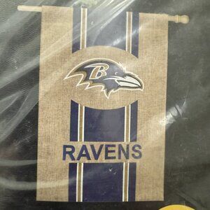 Baltimore Ravens burlap house flag
